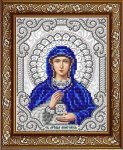 Ткань с рисунком Икона "Святая Анастасия в жемчуге и серебре"