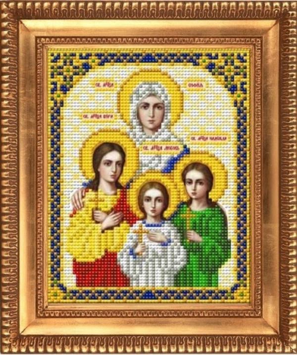 Ткань с рисунком Икона "Святые Мученицы Вера, Надежда, Любовь и мать их София"