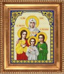 Ткань с рисунком Икона "Святые Мученицы Вера, Надежда, Любовь и мать их София"