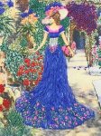 Набор для вышивания "Дама с корзиной цветов"
