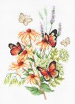 Набор для вышивания "Эхинацея и бабочки"