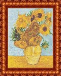 Ткань с рисунком "Ван Гог Ваза с двенадцатью подсолнухами"