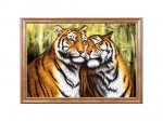 Ткань с рисунком "Пара тигров"