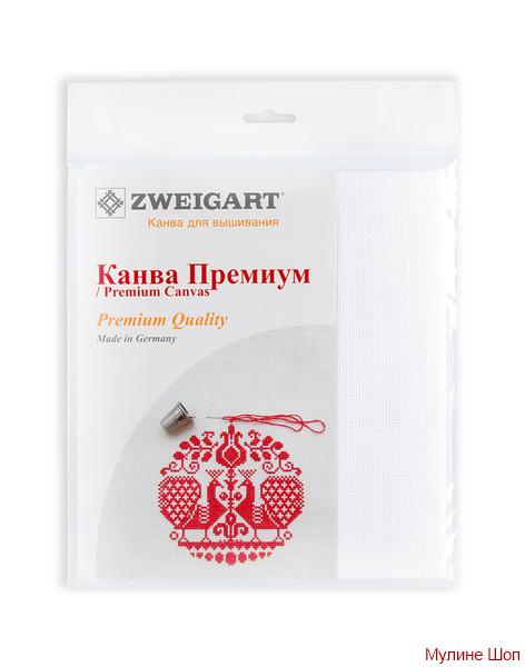 Канва Zweigart Aida 14 Premium размер 30х40 см цвет белый