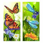 Ткань с рисунком "Райские бабочки" (диптих)