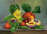 Ткань с рисунком "Натюрморт с фруктами"