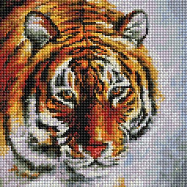 Алмазная мозаика "Тигр на снегу"