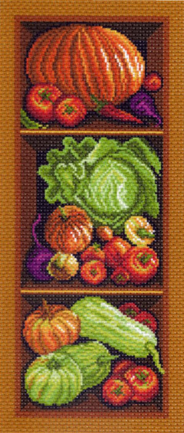 Канва с рисунком "Полка с овощами"