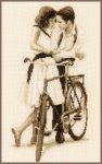 Набор для вышивания "Пара с велосипедом"